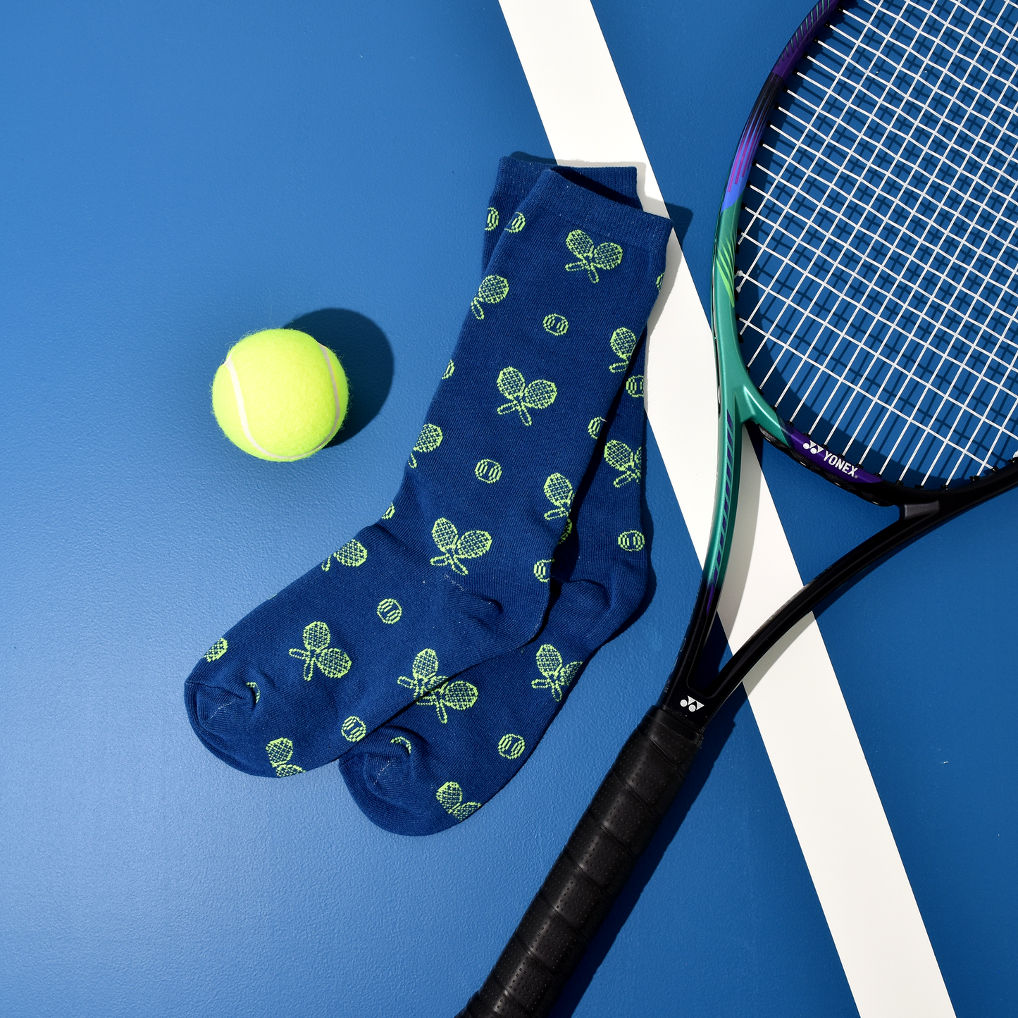 Men's Tennis Dress Socks - Night Match Blue