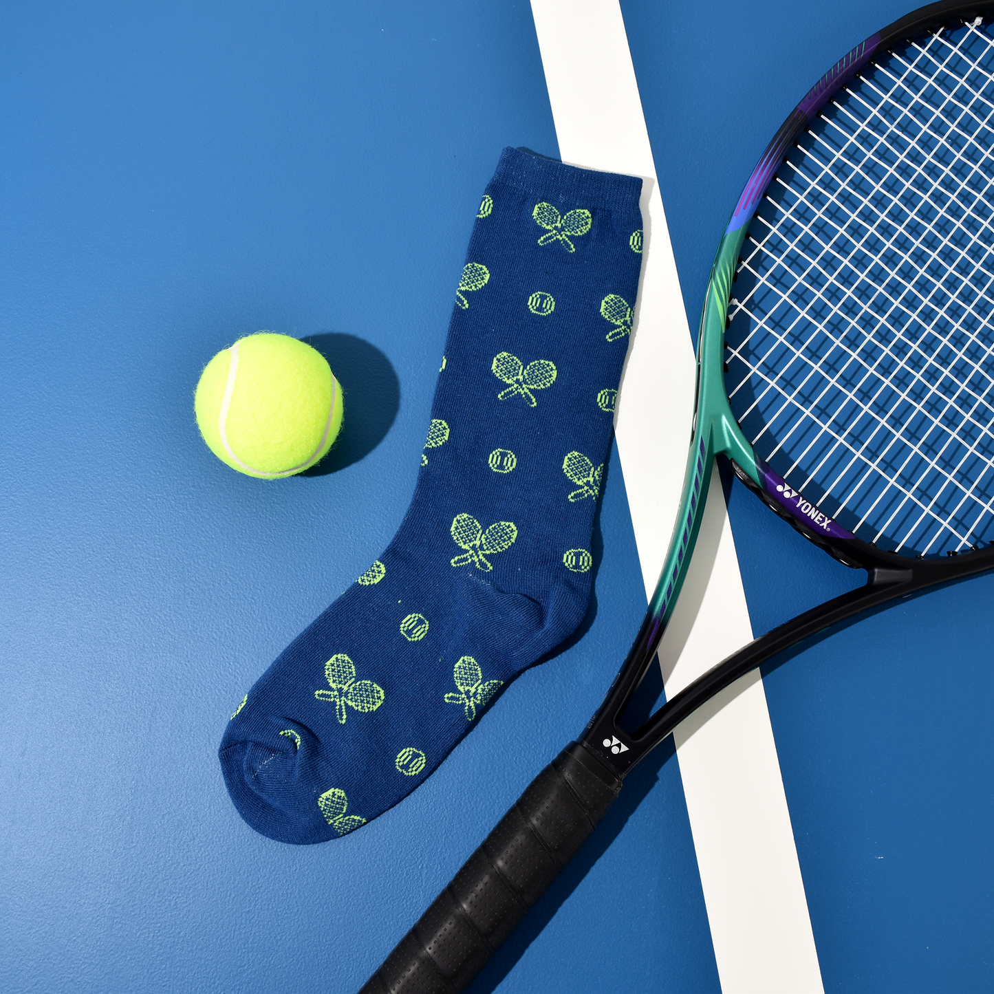 Men's Tennis Dress Socks - Night Match Blue