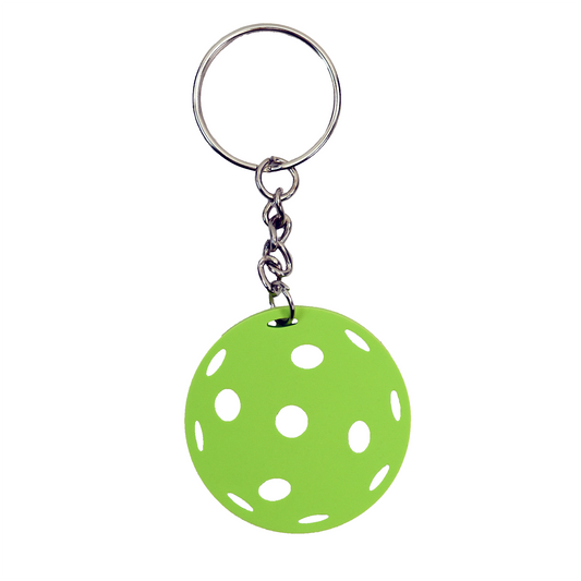 Flat Pickleball Keychain - Green