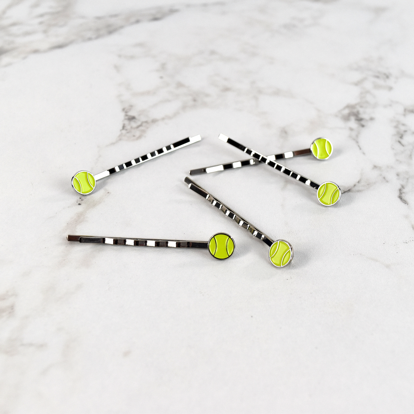 Tennis Hair Pins (5-Pack) - Green