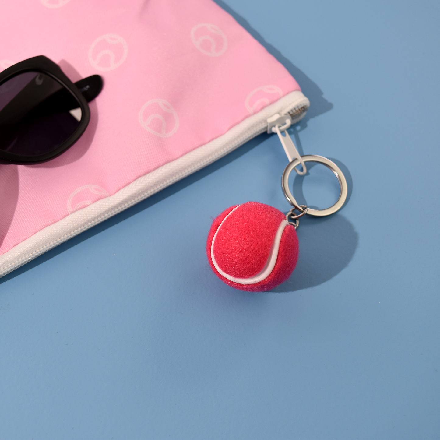 Tennis Ball Keychain - Pink