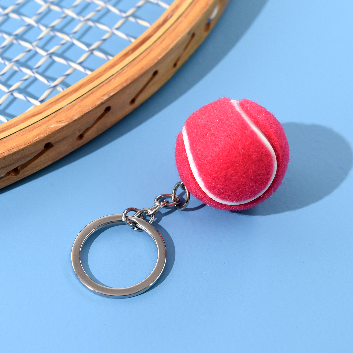 Tennis Ball Keychain - Pink