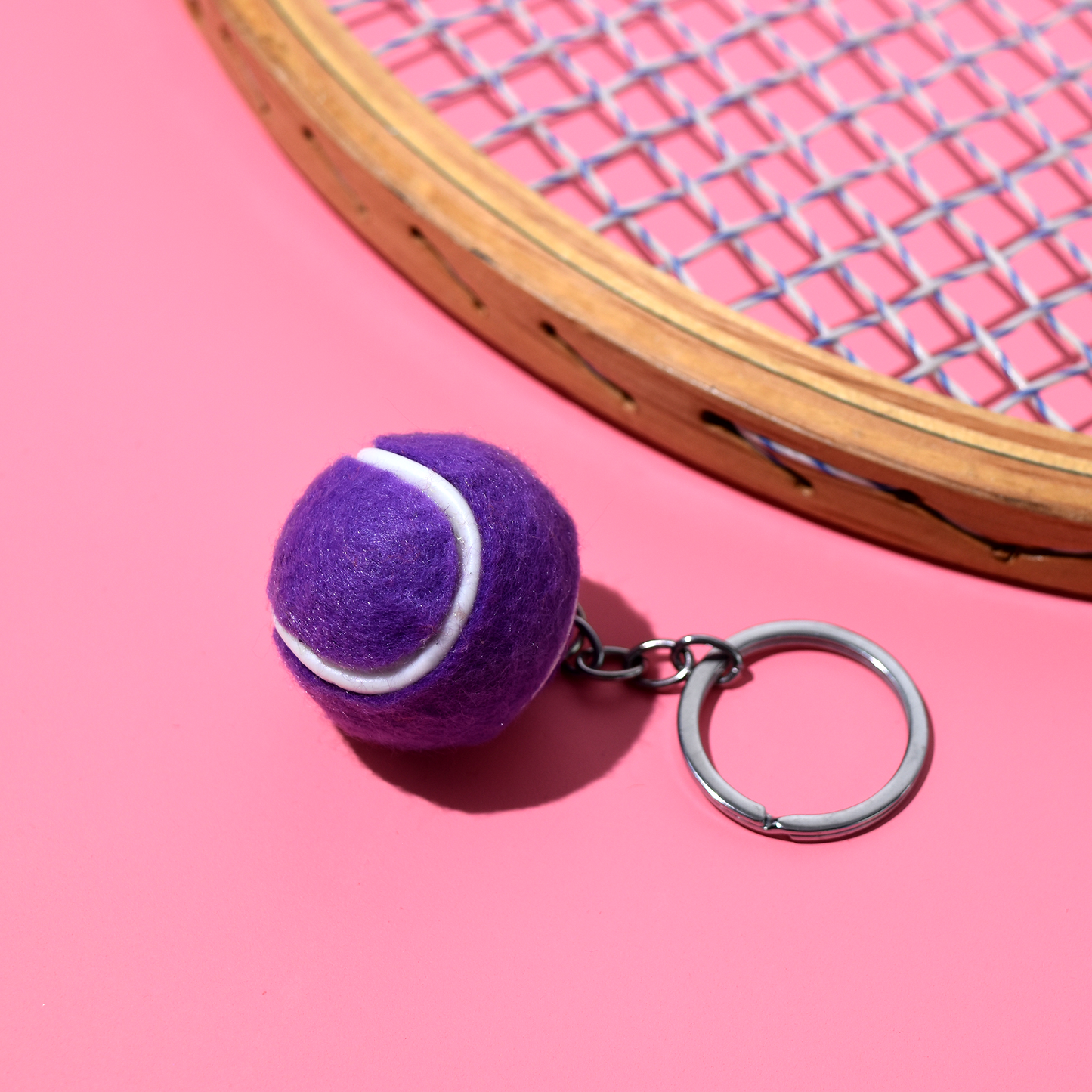 Tennis Ball Keychain - Purple