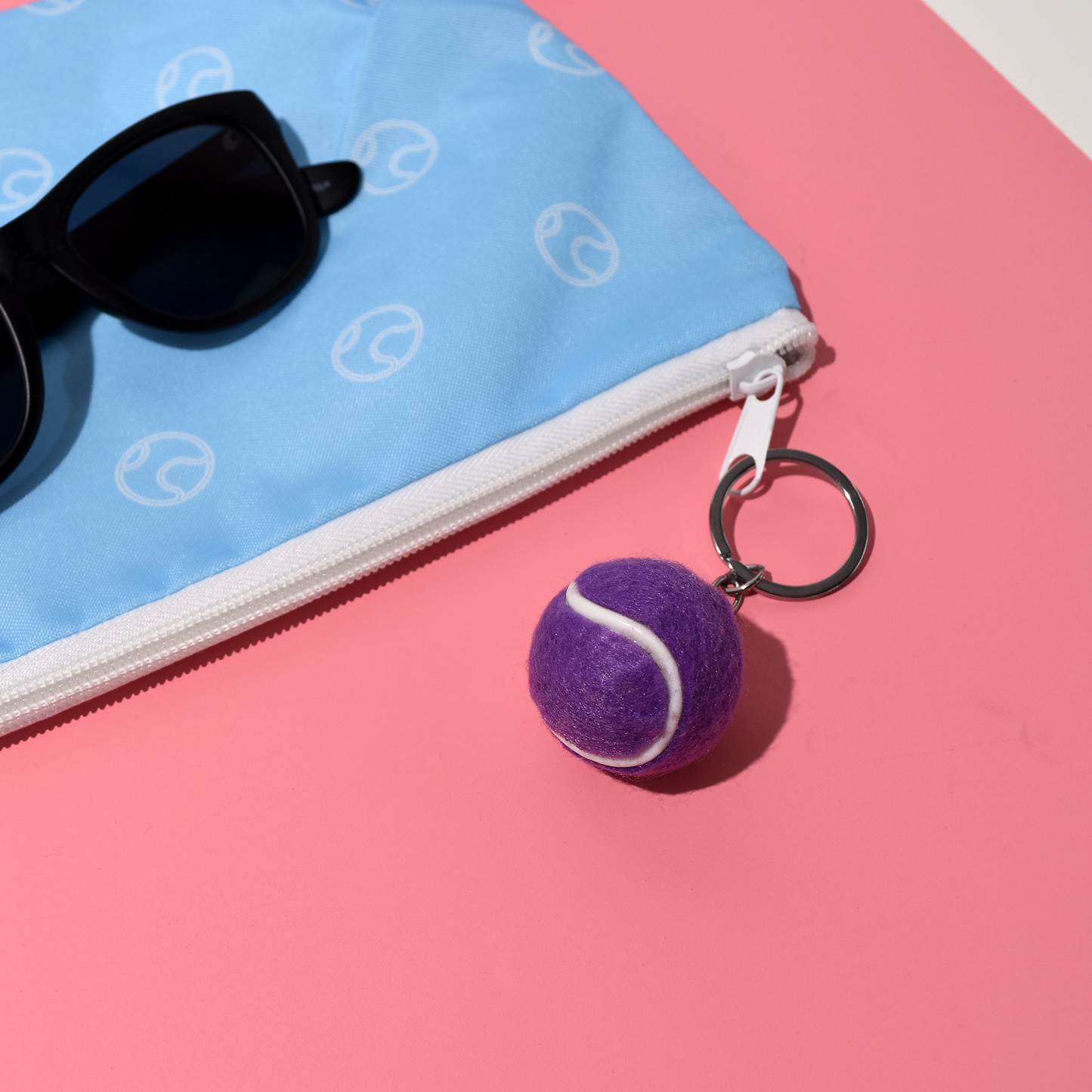Tennis Ball Keychain - Purple