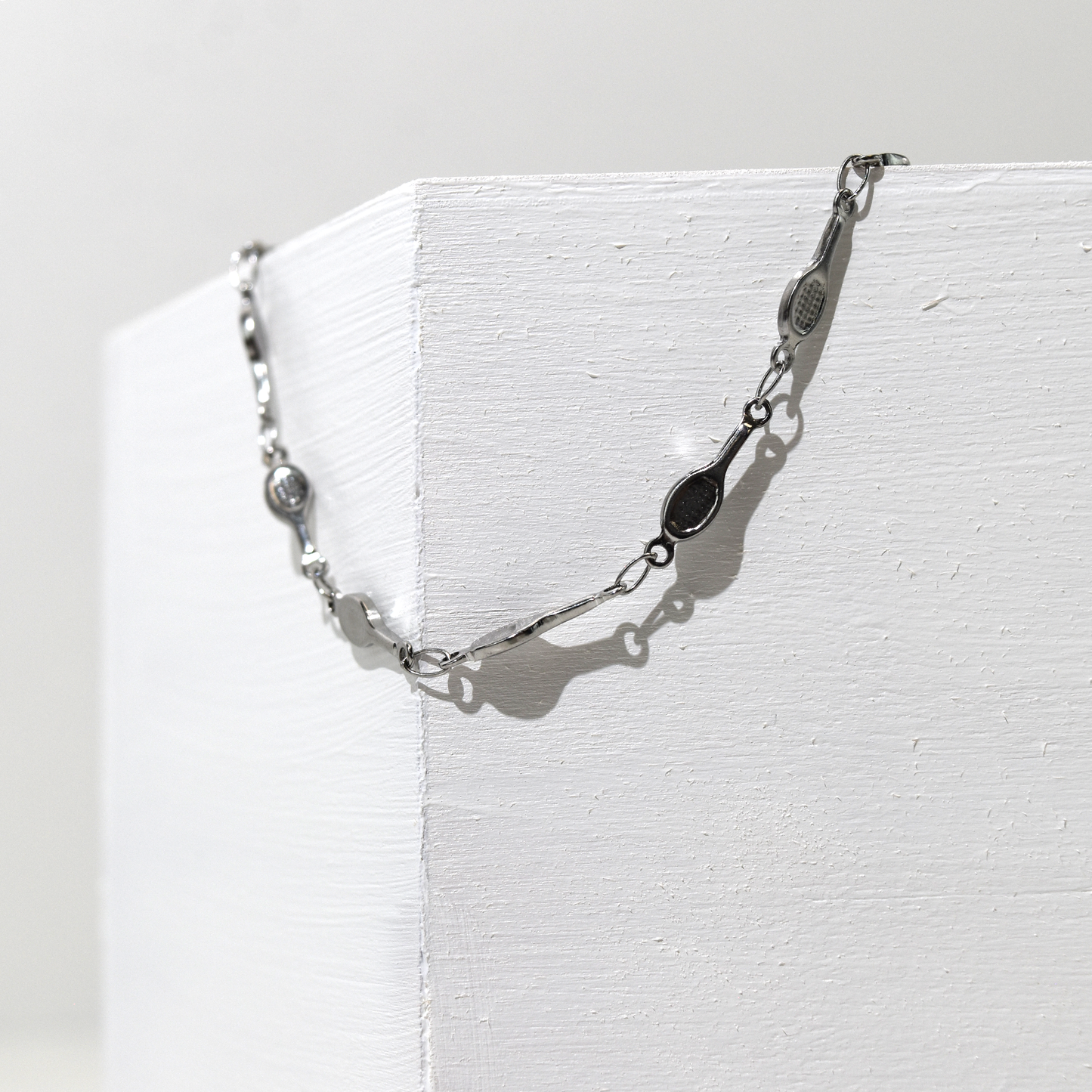 Tennis Racquet Bracelet - Silver