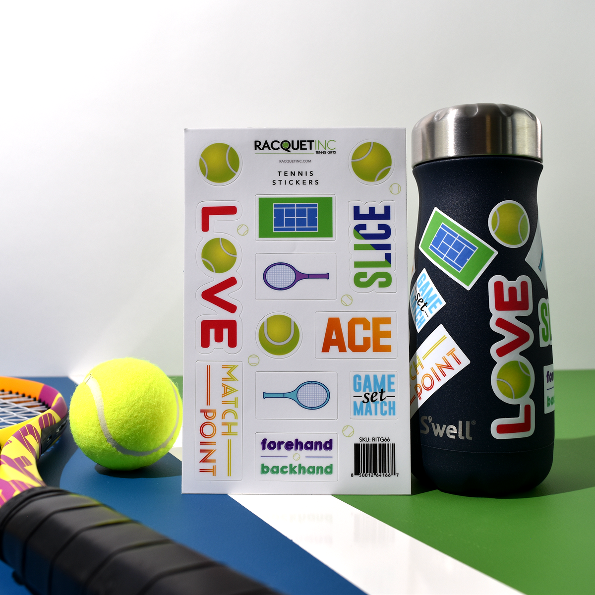 4u Sticker On Racket Tennis Sticker Sheet | Racquet Inc