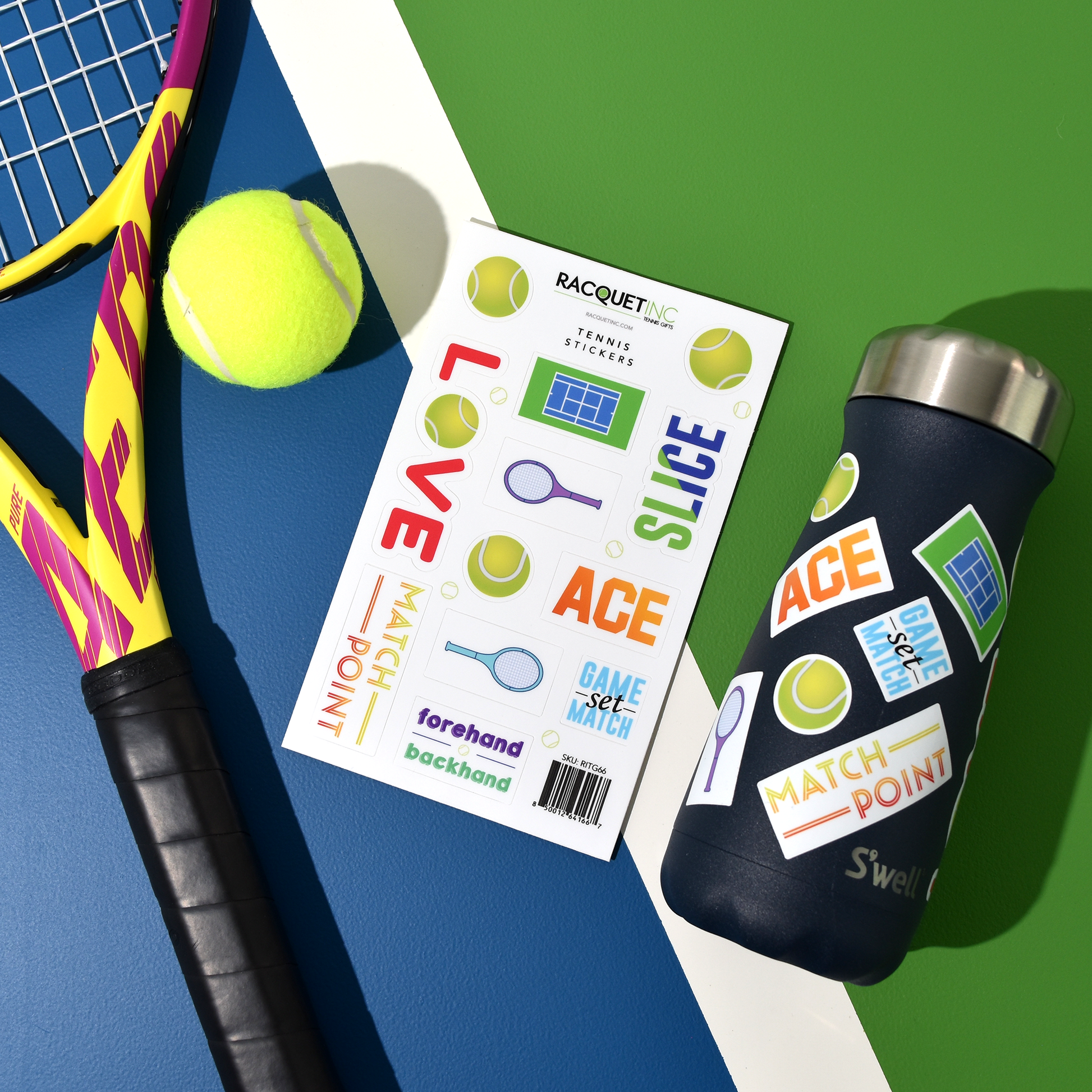 4u Sticker On Racket Tennis Sticker Sheet | Racquet Inc