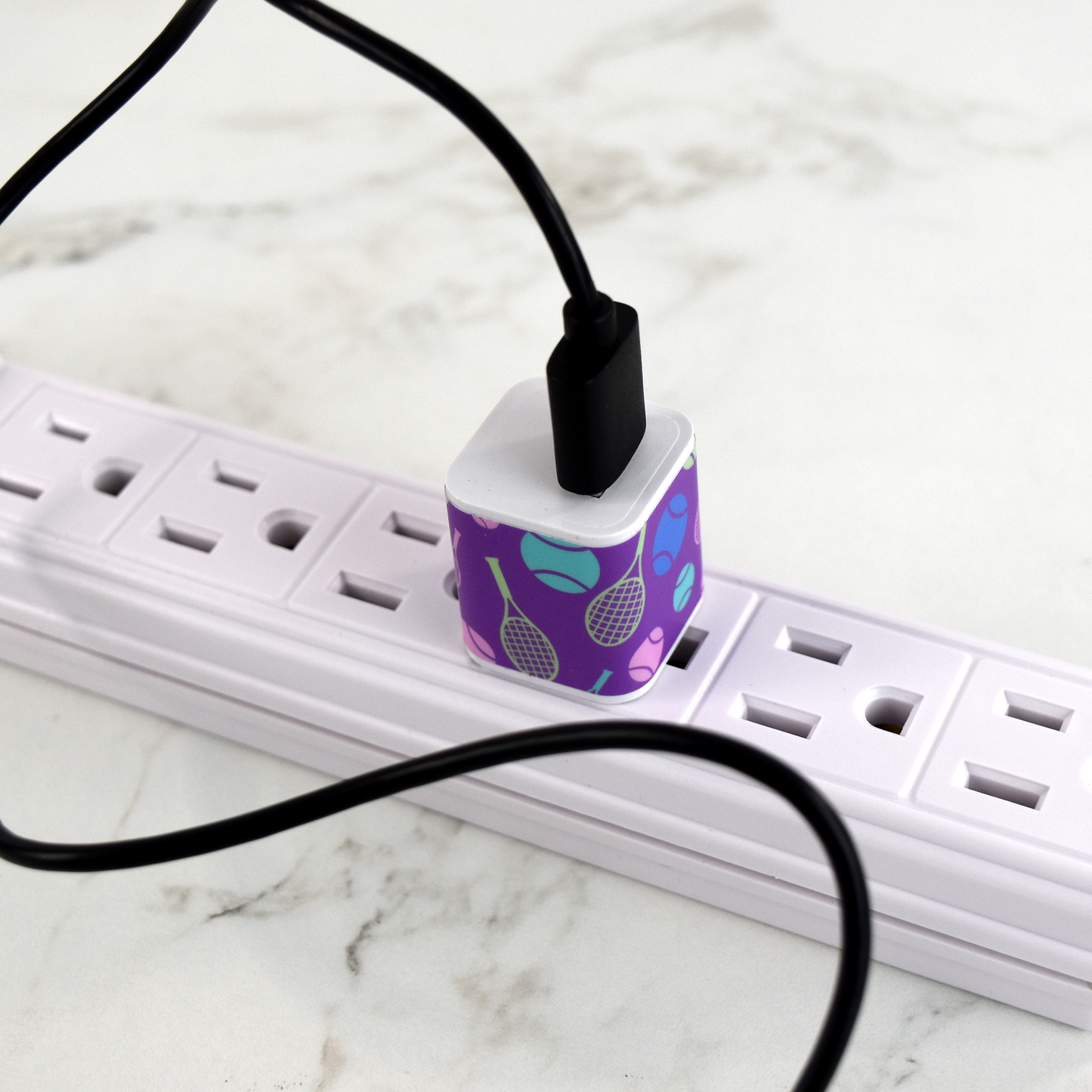 Tennis USB Adaptor Plug - Purple