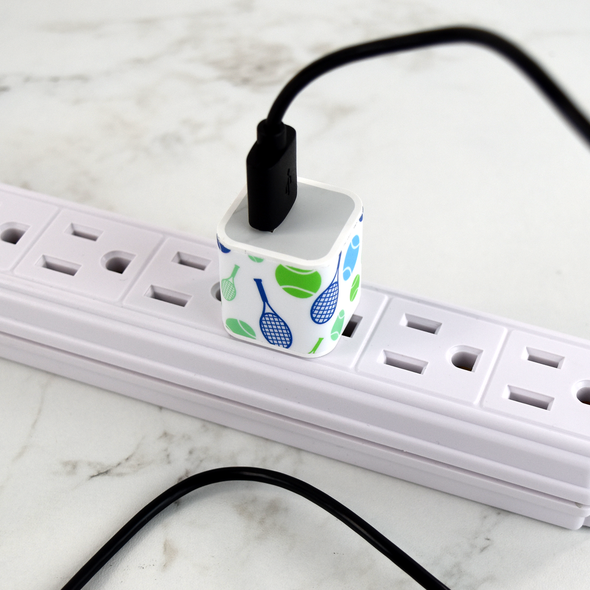 Tennis Racket Plug Tennis USB Adapter Plug (White) | Racquet Inc