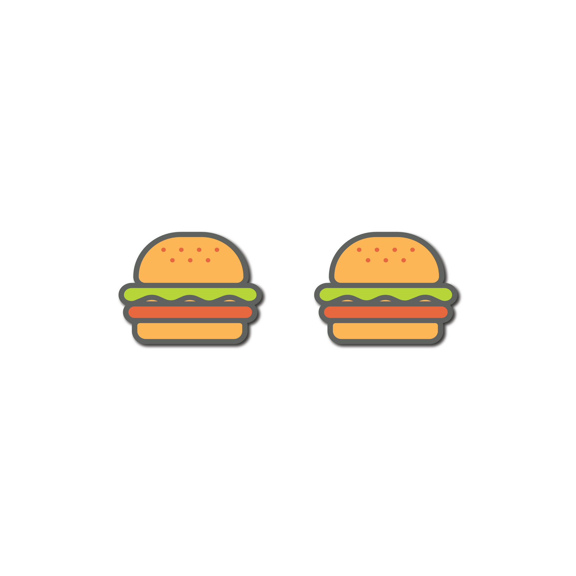 Two Burgers Cheeseburgers Hamburgers Tennis Racquet Dampener Racquet Inc Tennis Gifts
