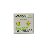 Flat Tennis Ball Earrings - Racquet Inc Tennis Gifts