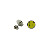 Flat Tennis Ball Earring Front and Back - Racquet Inc Tennis Gifts