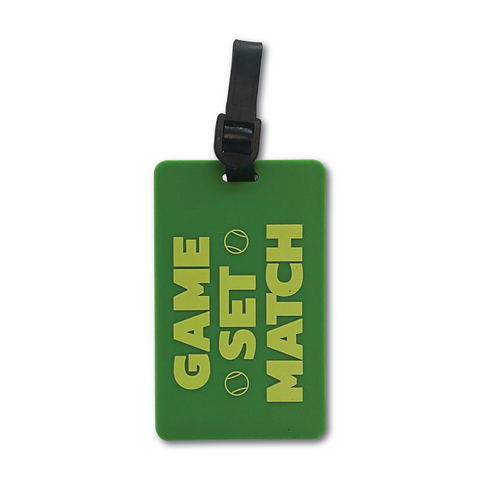 Green Game Set Match Tennis Bag Tag - Racquet Inc Tennis Gifts