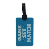 Blue Game Set Match Tennis Bag Tag - Racquet Inc Tennis Gifts