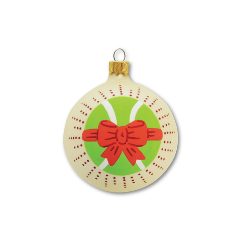 Tennis Ball Bow - Tennis Holiday Ornament - Racquet Inc Tennis Gifts