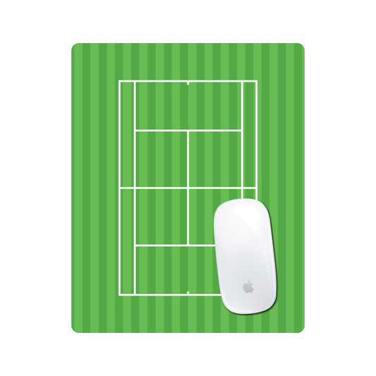 Tennis Court Mouse Pad - Grass Court - Racquet (Racket) Inc Tennis Gifts