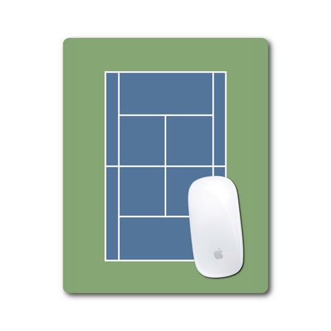 Tennis Court Mouse Pad - Hard Court - Racquet (Racket) Inc Tennis Gifts