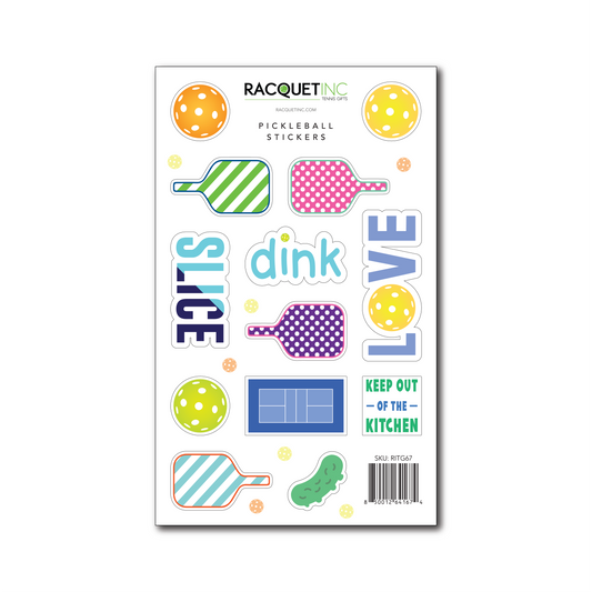 Pickleball Sticker Sheet - Racquet Inc Tennis Gifts