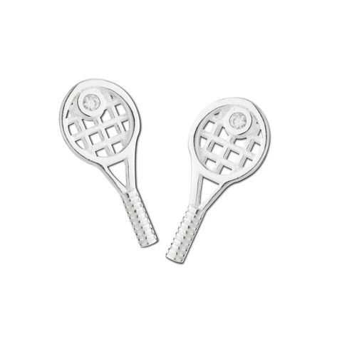 Tennis Racquet Earrings - Silver - Racquet (Racket) Inc Tennis Gifts