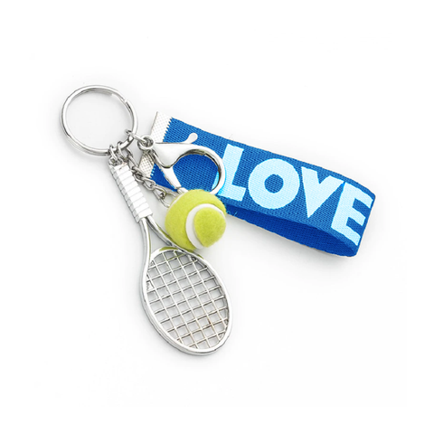 Tennis Racquet Keychain - Blue - Racquet (Racket) Inc Tennis Gifts