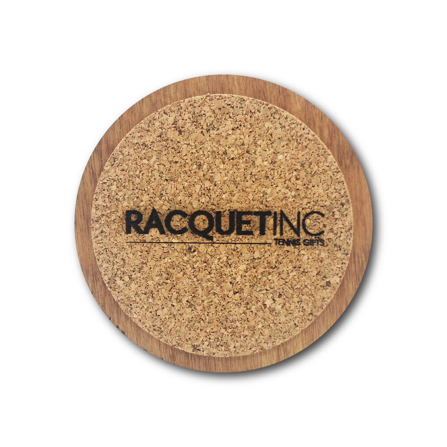 Premium Wood Drink Coasters - Golf Cart - Back of Coaster - Racquet Inc Tennis Gifts