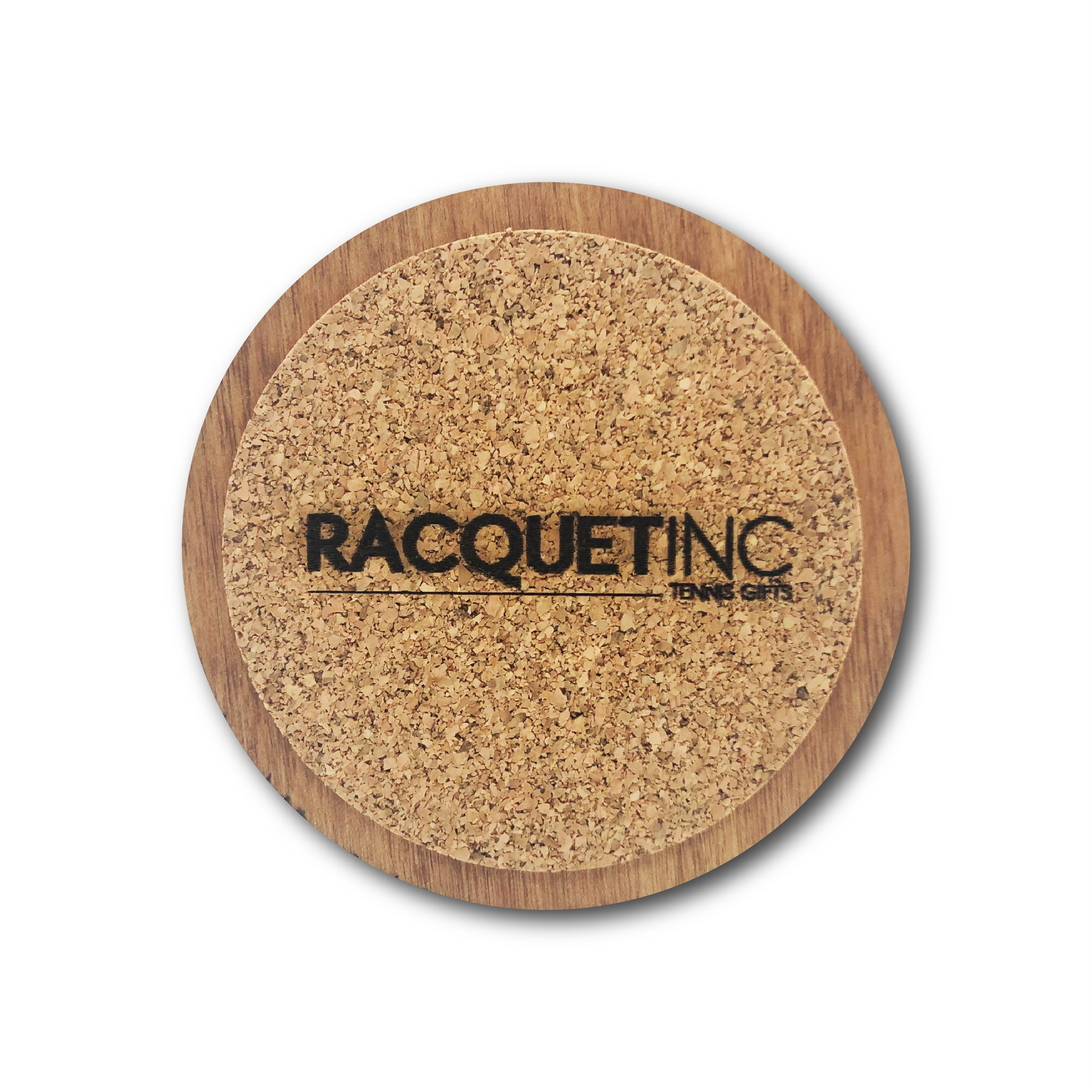 Premium Wood Drink Coasters - Golf Cart - Back of Coaster - Racquet Inc Tennis Gifts