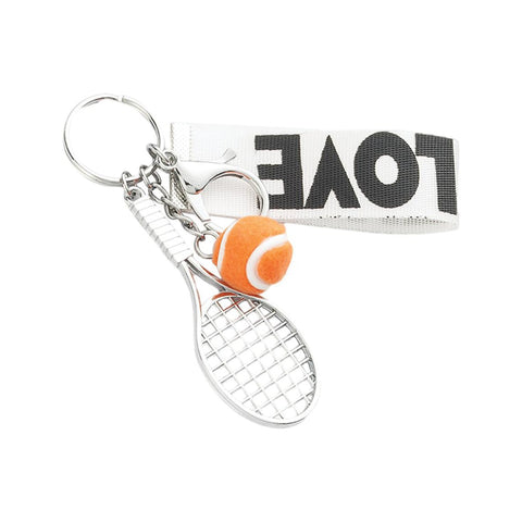 Tennis Racquet Keychain - Orange - Racquet (Racket) Inc Tennis Gifts